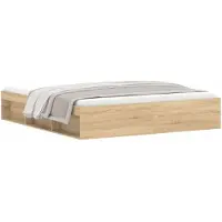 vidaXL Bettgestell Sonoma-Eiche 180x200 cm