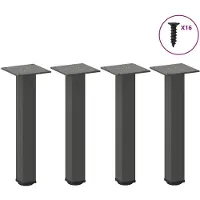 vidaXL Couchtischbeine 4 Stk. Anthrazit 42-44 cm Stahl