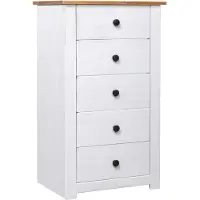 vidaXL Sideboard Weiß 46x40x89 cm Kiefernholz Panama