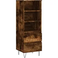 vidaXL Highboard Räuchereiche 40x36x110 cm Holzwerkstoff