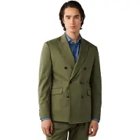 Hackett London für Herren. HM4700080 Amerikanische Cott-Stretch-Hose Olivgrün (42/32), Klassisch, Modal