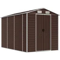 vidaXL Gartenhaus Braun 191 x 300 x 198 cm Verzinkter Stahl