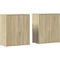 vidaXL Sideboards 2 Stk. Sonoma-Eiche 60x31x70 cm Holzwerkstoff