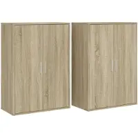 vidaXL Sideboards 2 Stk. Sonoma-Eiche 60x31x84 cm Holzwerkstoff