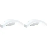 vidaXL LED-Außenwandleuchten 2 Stk. Weiß Aluminiumdruckguss
