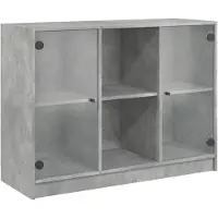 vidaXL Sideboard Betongrau 102x37x75,5 cm Holzwerkstoff