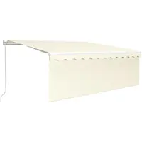 vidaXL Markise Manuell Einziehbar mit Rollo 4x3 m Creme
