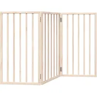 vidaXL Hundegitter Faltbar 3 Paneele 150 cm Pappelholz