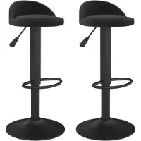 vidaXL Barhocker 2 Stk. Schwarz Samt