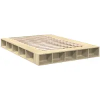 vidaXL Bettgestell Sonoma-Eiche 160x200 cm Holzwerkstoff