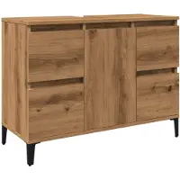vidaXL Waschbeckenunterschrank Artisan-Eiche 80x33x60 cm Holzwerkstoff