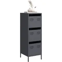 vidaXL Highboard Anthrazit 39x35x103,5 cm Stahl