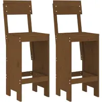 vidaXL Barhocker 2 Stk. Honigbraun 40x48,5x115,5 cm Massivholz Kiefer
