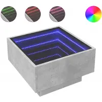 vidaXL LED-Couchtisch Betongrau 50x50x30 cm Holzwerkstoff