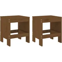 vidaXL Gartenhocker 2 Stk. Honigbraun 40x36x45 cm Massivholz Kiefer