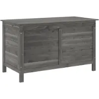 vidaXL Gartentruhe Anthrazit 99x49,5x58,5 cm Massivholz Tanne