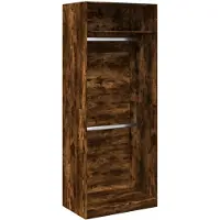 vidaXL Kleiderschrank Räuchereiche 80x50x200 cm Holzwerkstoffs