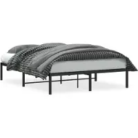 vidaXL Bettgestell Metall Schwarz 140x190 cm