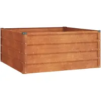 vidaXL Hochbeet Rostig 100x100x45 cm Cortenstahl
