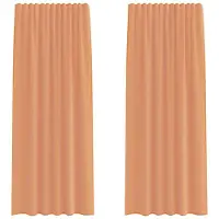 vidaXL Voile Vorhänge mit Schlaufen 2 Stk. Terrakottarot 140x225 cm