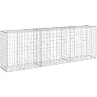 vidaXL Gabione mit Deckel 300x50x100 cm Verzinktes Eisen