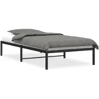 vidaXL Bettgestell Metall Schwarz 100x200 cm