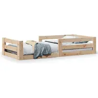 vidaXL Massivholzbett ohne Matratze 100x200 cm Kiefernholz