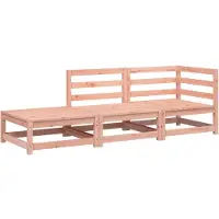 vidaXL Gartensofa mit Hocker 2-Sitzer Massivholz Douglasie