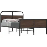 vidaXL Bettgestell ohne Matratze 140x200 cm Braun Eichen-Optik