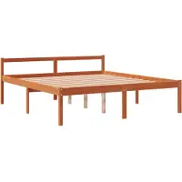 DKD Home Decor Seniorenbett Wachsbraun 160x200 cm Massivholz Kiefer