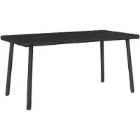 vidaXL Garten-Couchtisch Rechteckig Schwarz 80x40x37 cm Poly Rattan