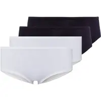 Skiny Panty "Panty Advantage Cotton Stretch Panty 4P 4er Pack", Damen, Gr. L, 4 Stk., bunt (schwarz, weiß), Unterhosen Panty