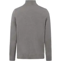 JOOP! Herren Strickpullover - Dario, Feinstrick, Stehkragen mit Reißverschluss, Schurwolle Mittelgrau / M
