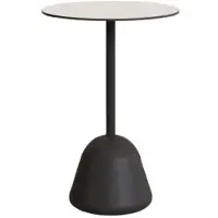 Natur24 Tisch Tiaret 68 x 68 x 73 cm Zement Phenolplatte Schwarz Weiß