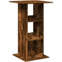 vidaXL Bartisch mit Ablagen Räuchereiche 60x60x102 cm Holzwerkstoff