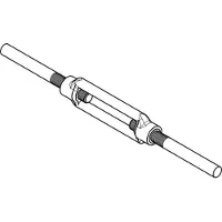 Industrial Quality Supplies DIN 1480 Spannschloss, 3.6 galZn m. Anschw. M36 geschm.HP