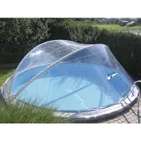 Summerfun Pool Abdeckung Planet Pool Cabrio Dome transparent für schmalen Handlauf Ø 500 cm