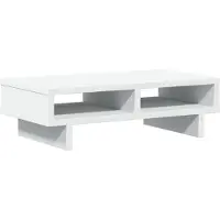 vidaXL Monitorständer Weiß 50x27x15 cm Holzwerkstoff