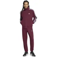 Adidas Trainingsanzug SPORTSWEAR "3-STREIFEN FLEECE", Herren, Gr. M, rot (team maroon 2, slate), Obermaterial: 70% Baumwolle, 30% Polyester, Sportanzüge Trainingsanzug