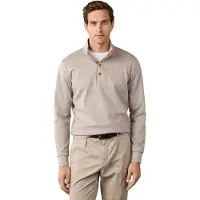 Hackett für Herren. HM5800154 Sweatshirt Twill Jacquard beige (M), Lässig, Baumwolle