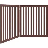 vidaXL 2-tlg. Hundetor Faltbar Braun 160 cm Pappelholz