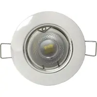 Silamp Einbaustrahler Kit Spot LED GU10, 8W, schwenkbar, rund, weiß - Packung mit 10 Stück - Kaltweiß, 6000K - 8000K