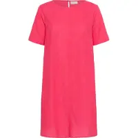 Kaffe Midikleid "Damen Kleid KAbellis", Damen, Gr. 34, N-Gr, rot (raspberry), Obermaterial: 85% Baumwolle CO. 15% Leinen LI., Kleider Midikleid