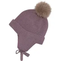 Color Kids Baby Hat W. Wool Windst & Fur 742972 toadstool (6011) 48