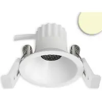 ISOLED LED Einbaustrahler BACK45, weiß matt, rund, 5W, CRI90, 3000K, rückversetzt, Honeycomb, dimmbar 117266