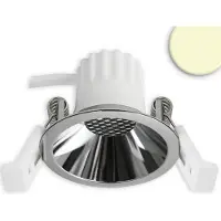 ISOLED LED Einbaustrahler BACK45, alu glänzend, rund, 5W, CRI90, 2700K, rückversetzt, Honeycomb, dimmbar 117273