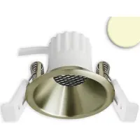 ISOLED LED Einbaustrahler BACK45, messing geb., rund, 5W, CRI90, 2700K, rückversetzt, Honeycomb, dimmbar 117275