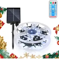Jayseuw LED Solar Lichterkette 50M 500LEDs mit 8 Modi für Innen Garten Party & Weihnachtsdeko Beleuchtung Deko, Kaltweiß