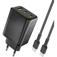 Dudao A29C 65W GaN-Wandladegerät + USB-C-Kabel - Schwarz