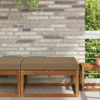 vidaXL Sofakissen für draußen - CLORIS - Sitzkissen - Taupe 80x80x8 cm Polyester - Gartenmöbelauflagen C1709
